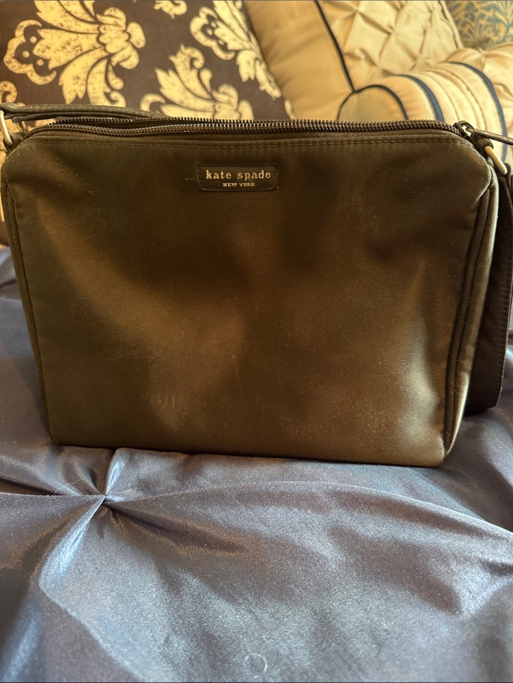 kate spade Black Nylon Messenger Crossbody Bag